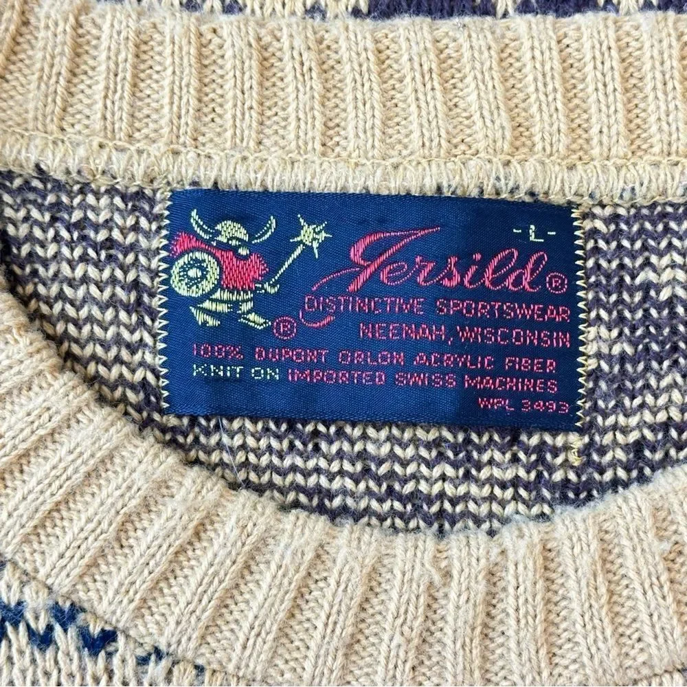 JERSILD Vintage Crewneck Made in Wisconsin Sweater Mustard Men’s Size Large